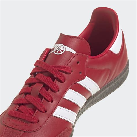 adidas red sambas.